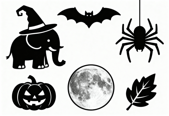 Download Cute Halloween Elements Clipart Bundle - Clipart Collection