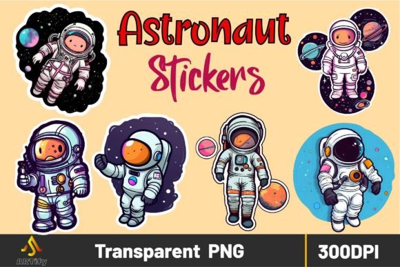 Download Astronaut Planets Sticker Clipart Bundle - Clipart Collection