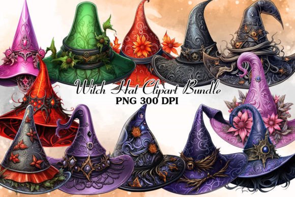 Download Witch Hat Sublimation Clipart Bundle - Clipart Collection