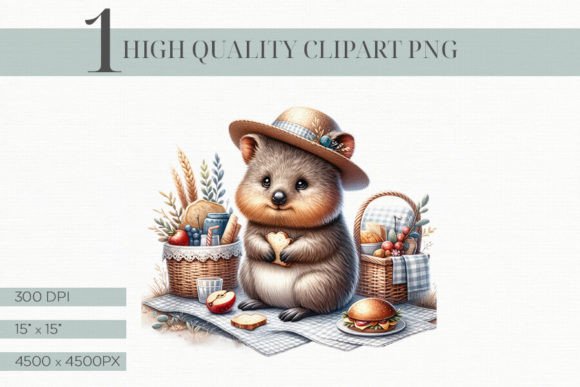 Download Picnic Theme Adorable Quokka Clipart - Clipart Collection
