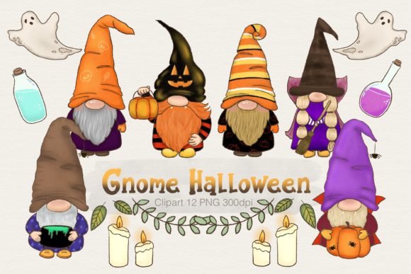 Download Gnome Halloween &amp; Elements Clipart - Clipart Collection