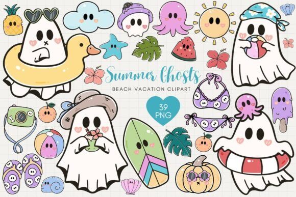 Download Summer Ghosts Beach Vacation Clipart - Clipart Collection