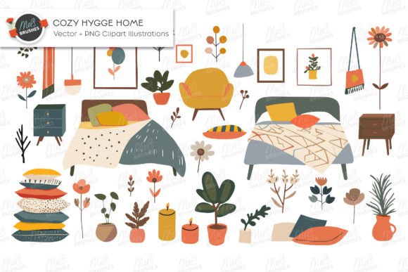 Download Cozy Hygge Home Vector Clipart - Clipart Collection