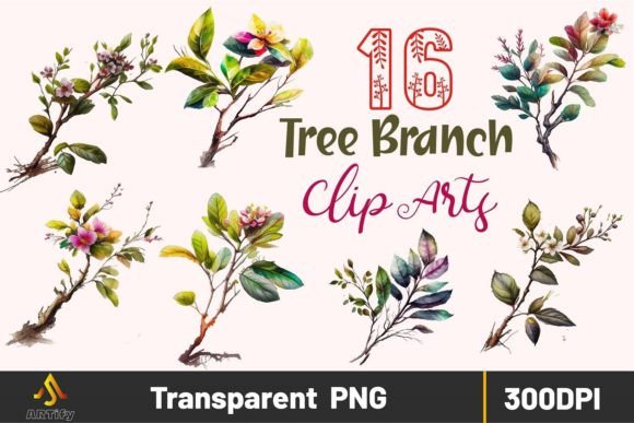Download Watercolor Tree Branches Clipart HD PNG - Clipart Collection
