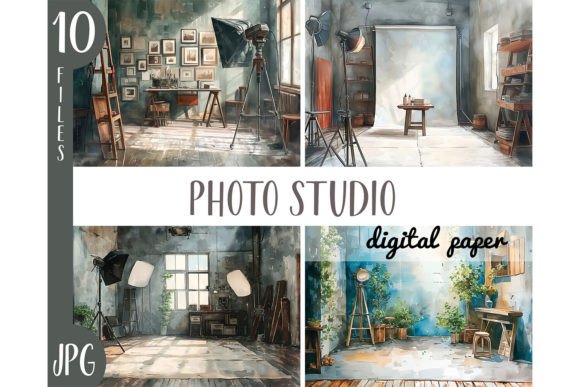Download Watercolor Photo Studio Clipart JPG - Clipart Collection