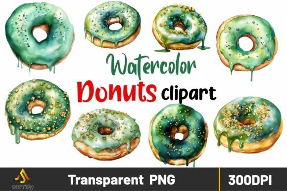 Download Watercolor Greenery  Donut Cliparts - Clipart Collection