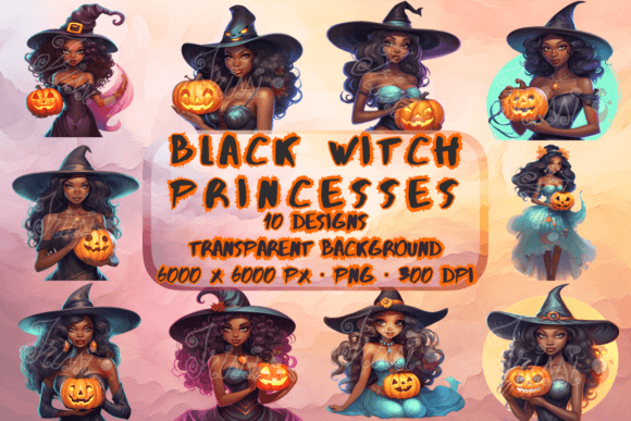 Download Princess Clipart Halloween Black Witches - Clipart Collection