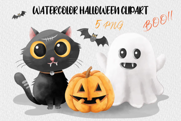 Download Watercolor Halloween Elements Clipart - Clipart Collection