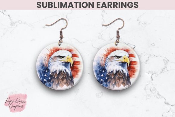 Download USA Patriotic Eagle Round Earring 1 - Round earring Collection