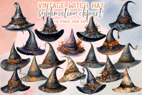 Download Vintage Witch Hat Sublimation Clipart - Clipart Collection