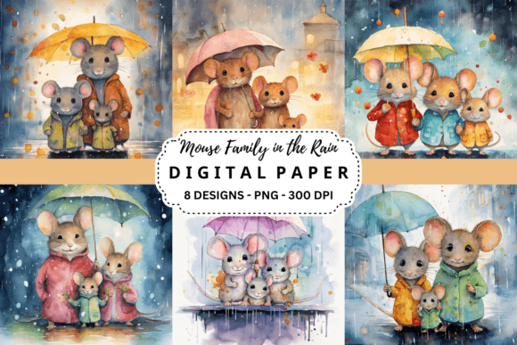 Download Mouse Family in the Rain Background - Premium Resources
