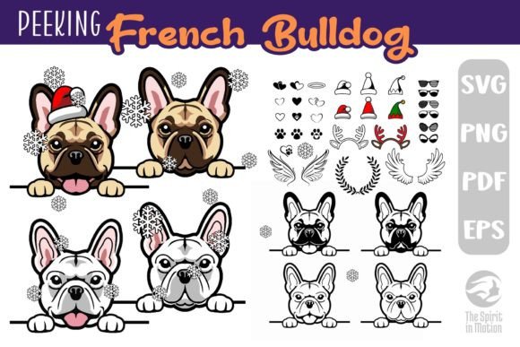Download Peeking Frenchie SVG, Clipart &amp; Cutfiles - Clipart Collection