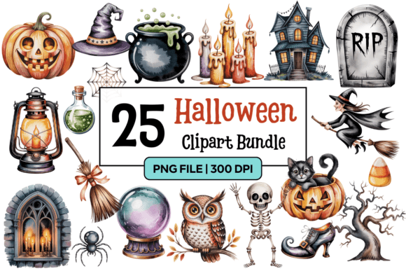 Download Halloween Elements Clipart Bundle - Clipart Collection