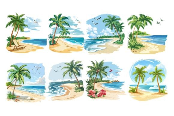 Download Tropical Summer Beach Clipart Bundle - Clipart Collection