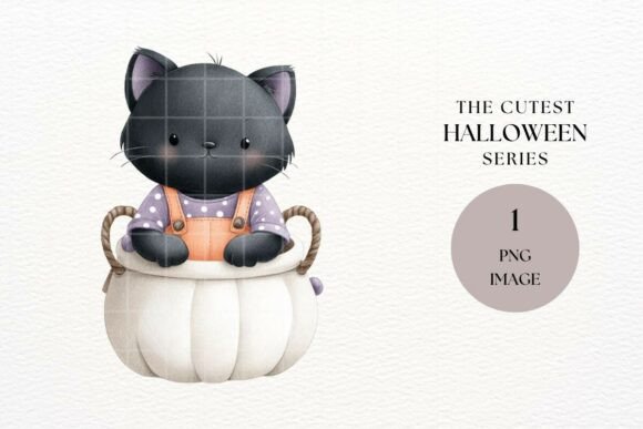 Download Black Cat in Pumpkin Clipart - Clipart Collection