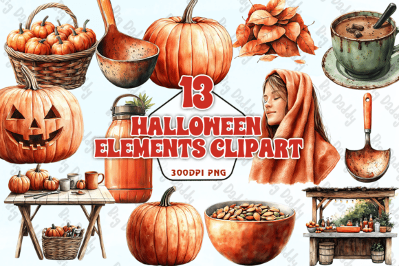 Download Halloween Elements Clipart PNG - Clipart Collection