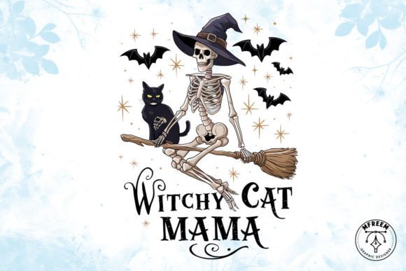 Download Witchy Cat Mama Clipart PNG - Clipart Collection