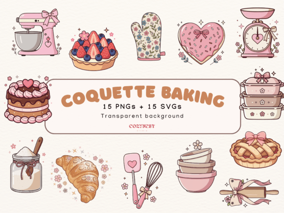 Download Coquette Baking Cliparts, Cute Bakery - Clipart Collection