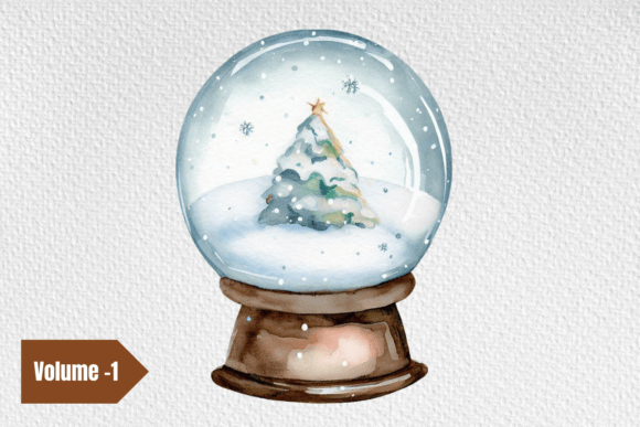 Download Watercolor Christmas Snow Globe Clipart - Clipart Collection