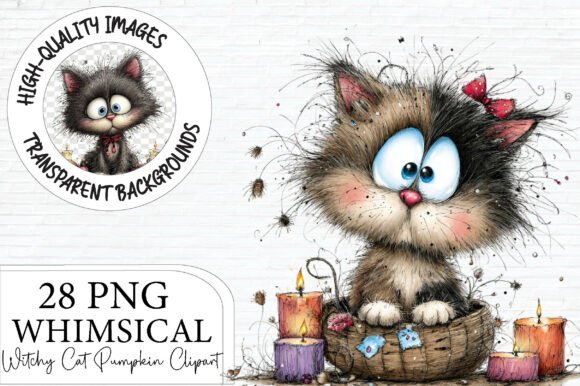 Download Witchy Cat Pumpkin Clipart - Clipart Collection